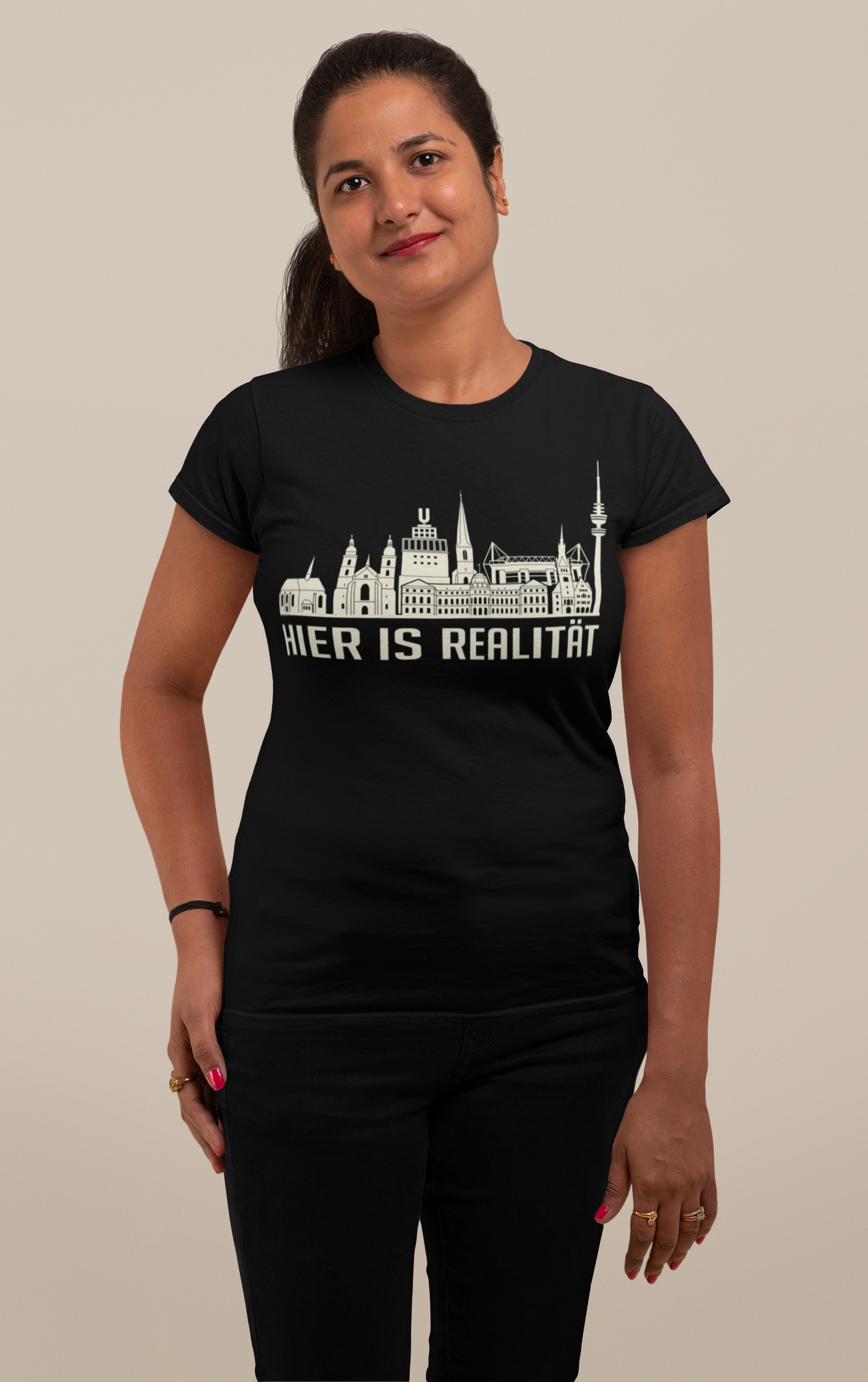 Dortmunder Stärke – „Hier is Realität“ Skyline Bio Damen-Shirt