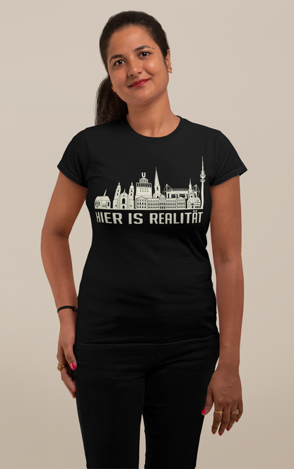 Dortmunder Stärke – „Hier is Realität“ Skyline Bio Damen-Shirt