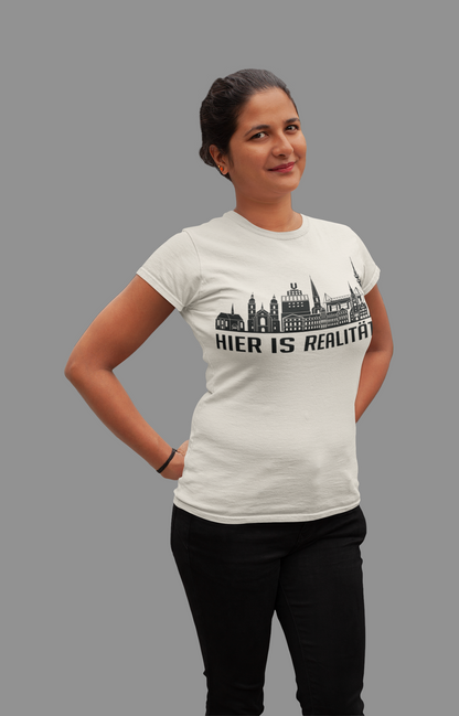 Dortmunder Stärke – „Hier is Realität“ Skyline Bio Damen-Shirt
