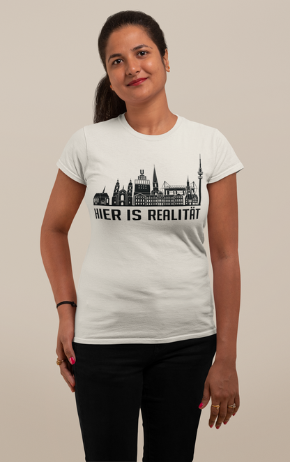 Dortmunder Stärke – „Hier is Realität“ Skyline Bio Damen-Shirt
