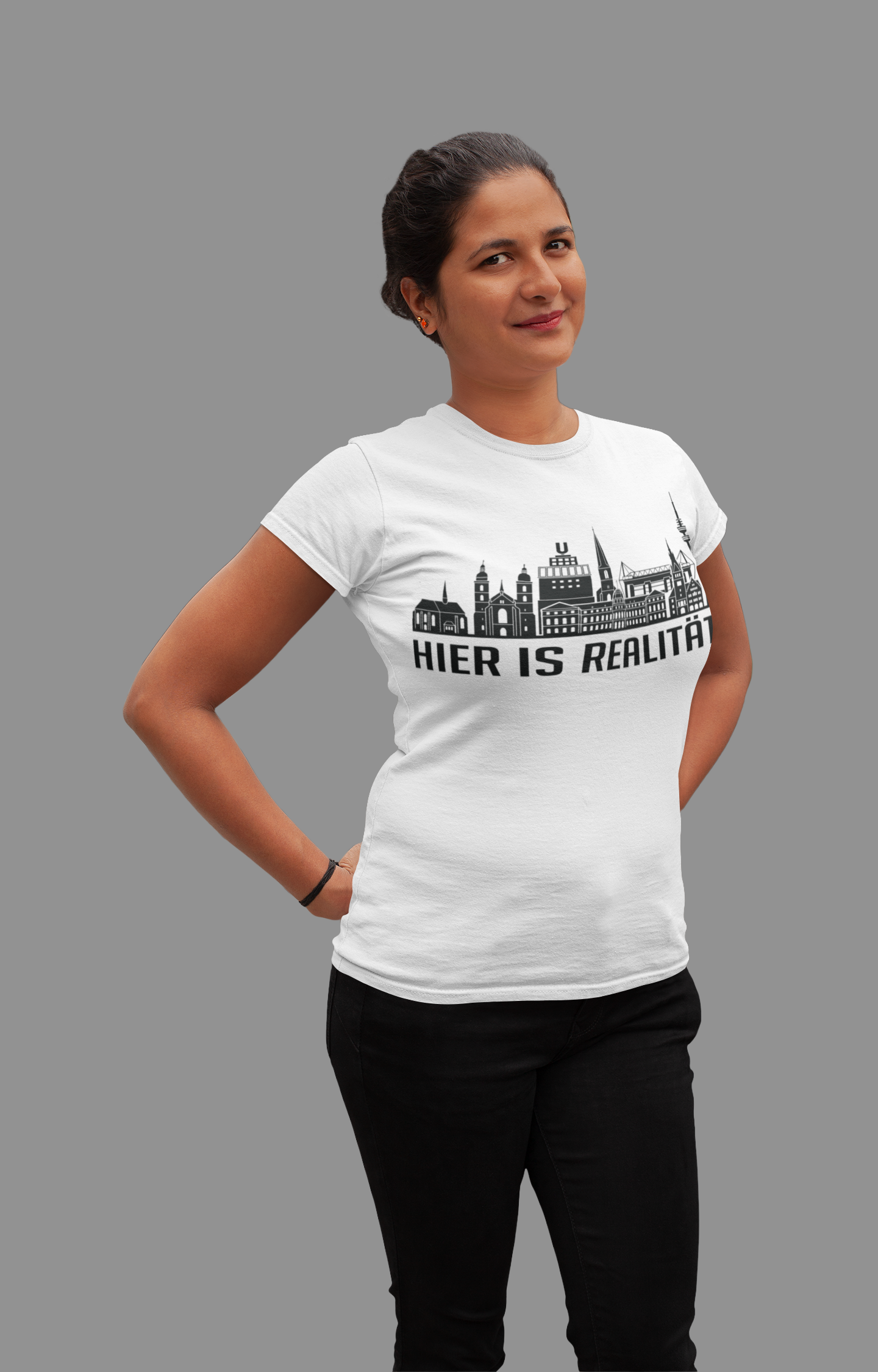 Dortmunder Stärke – „Hier is Realität“ Skyline Bio Damen-Shirt