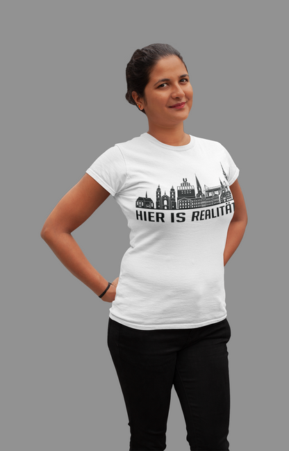 Dortmunder Stärke – „Hier is Realität“ Skyline Bio Damen-Shirt