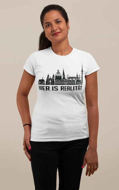 Dortmunder Stärke – „Hier is Realität“ Skyline Bio Damen-Shirt