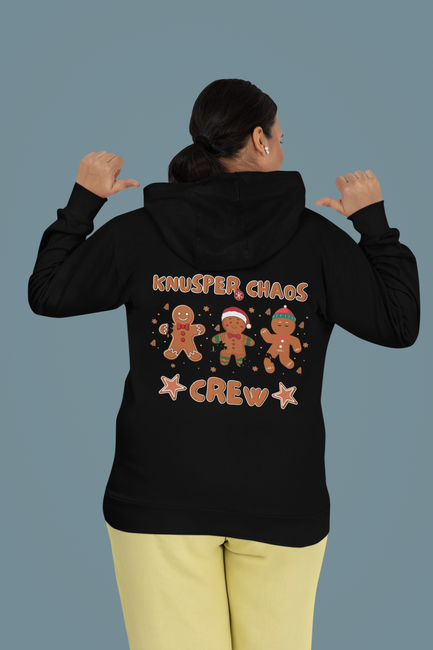 Crispy Chaos Crew Hoodie - Funny Gingerbread Christmas Sweater | premium unisex hoodie