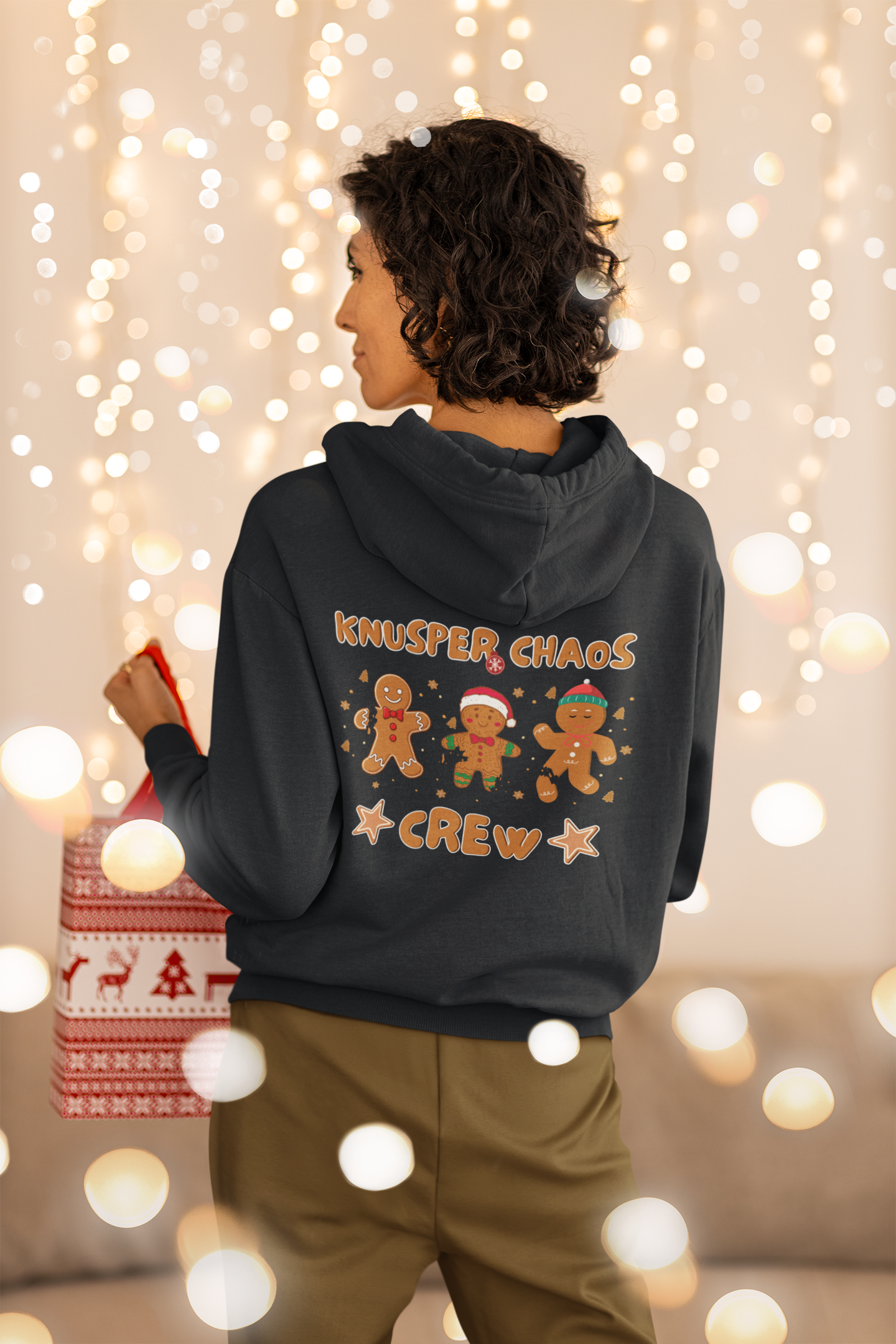 Crispy Chaos Crew Hoodie - Funny Gingerbread Christmas Sweater | premium unisex hoodie