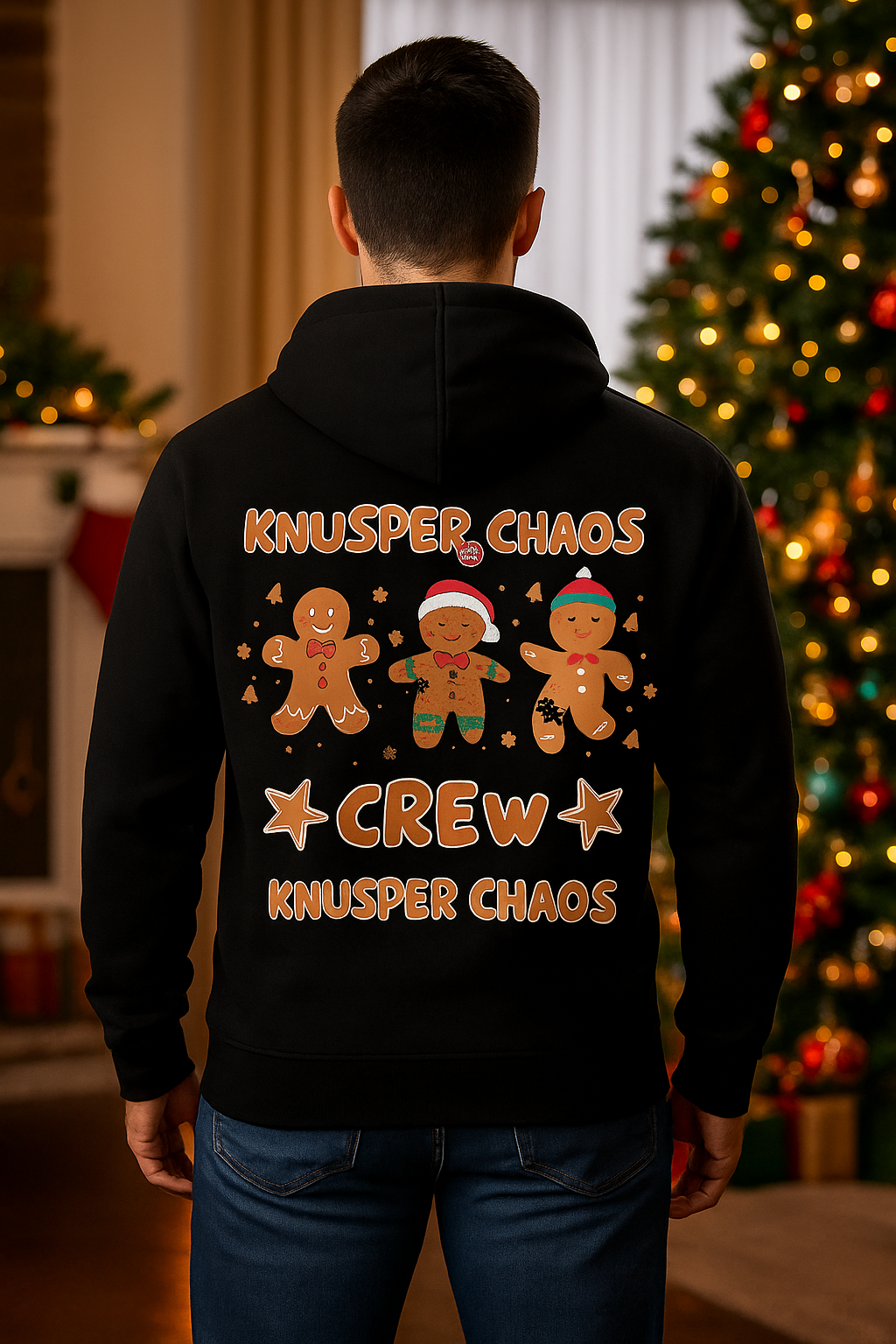 Crispy Chaos Crew Hoodie - Funny Gingerbread Christmas Sweater | premium unisex hoodie