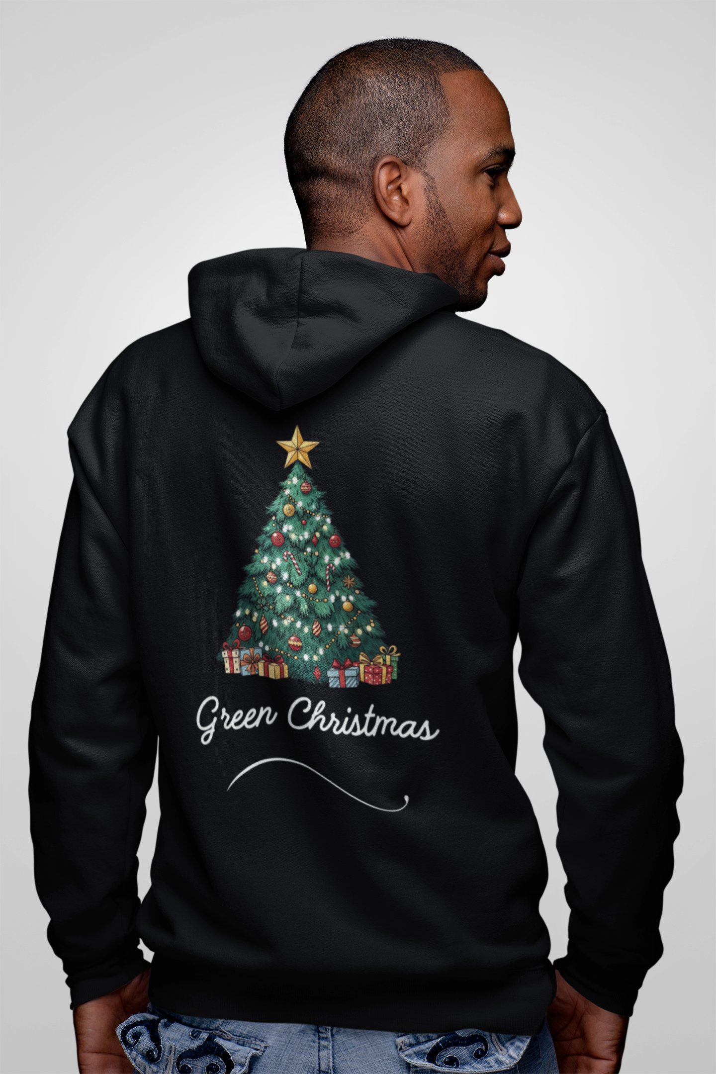 Green Christmas Hoodie – Eleganter Weihnachtsbaum Pullover | premium unisex hoodie