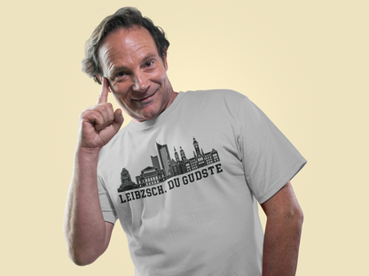 Leipziger Freiheit: Das „Leibzsch, du Gudste“ Skyline Bio-Shirt