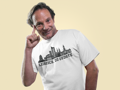 Leipziger Freiheit: Das „Leibzsch, du Gudste“ Skyline Bio-Shirt