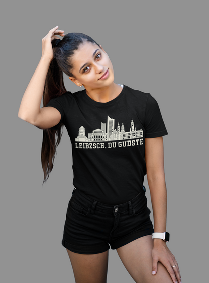 Leipziger Freiheit – „Leibzsch, du Gudste“ Skyline Bio Damen-Shirt