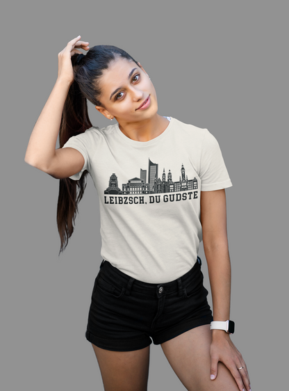 Leipziger Freiheit – „Leibzsch, du Gudste“ Skyline Bio Damen-Shirt
