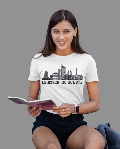 Leipziger Freiheit – „Leibzsch, du Gudste“ Skyline Bio Damen-Shirt