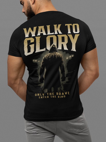 walk to glory t-shirt – only the brave boxing artwork