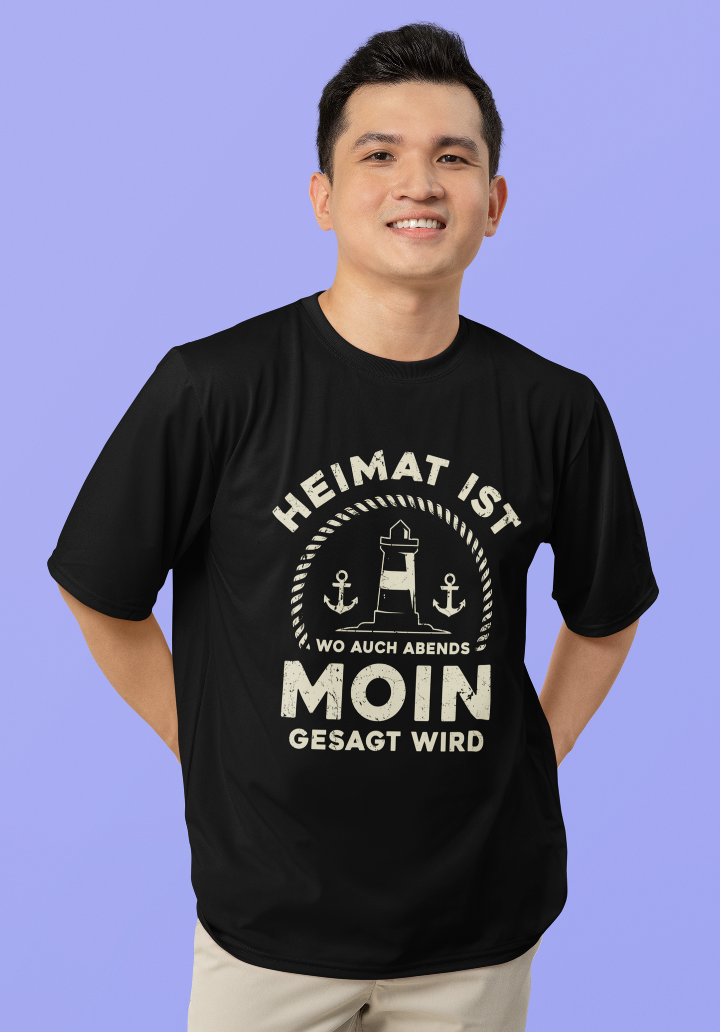 Heimat ist wo auch abends Moin gesagt wird Organic T-Shirt