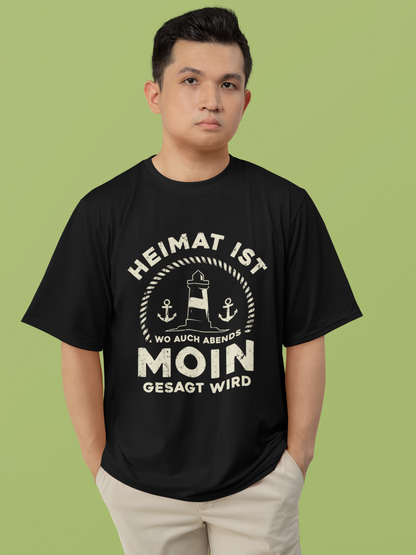 Heimat ist wo auch abends Moin gesagt wird Organic T-Shirt