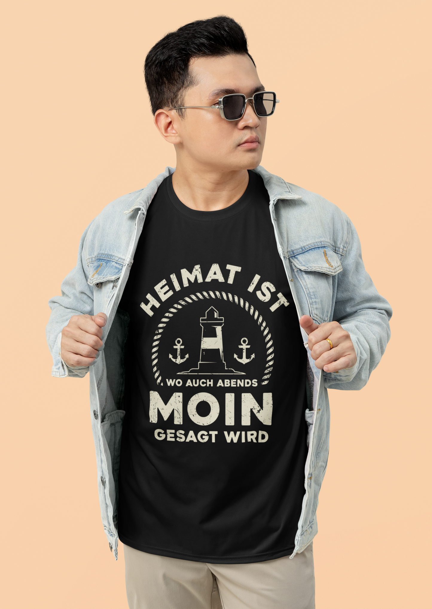 Heimat ist wo auch abends Moin gesagt wird Organic T-Shirt