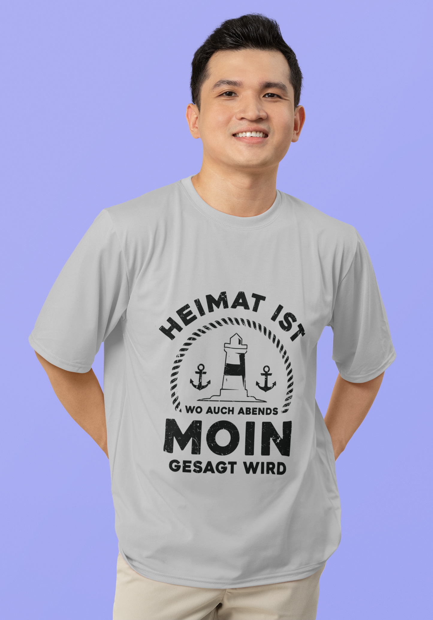 Heimat ist wo auch abends Moin gesagt wird Organic T-Shirt