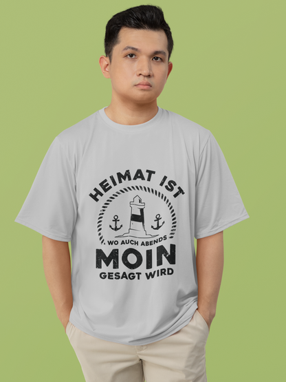 Heimat ist wo auch abends Moin gesagt wird Organic T-Shirt
