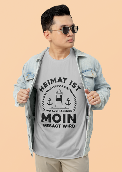 Heimat ist wo auch abends Moin gesagt wird Organic T-Shirt
