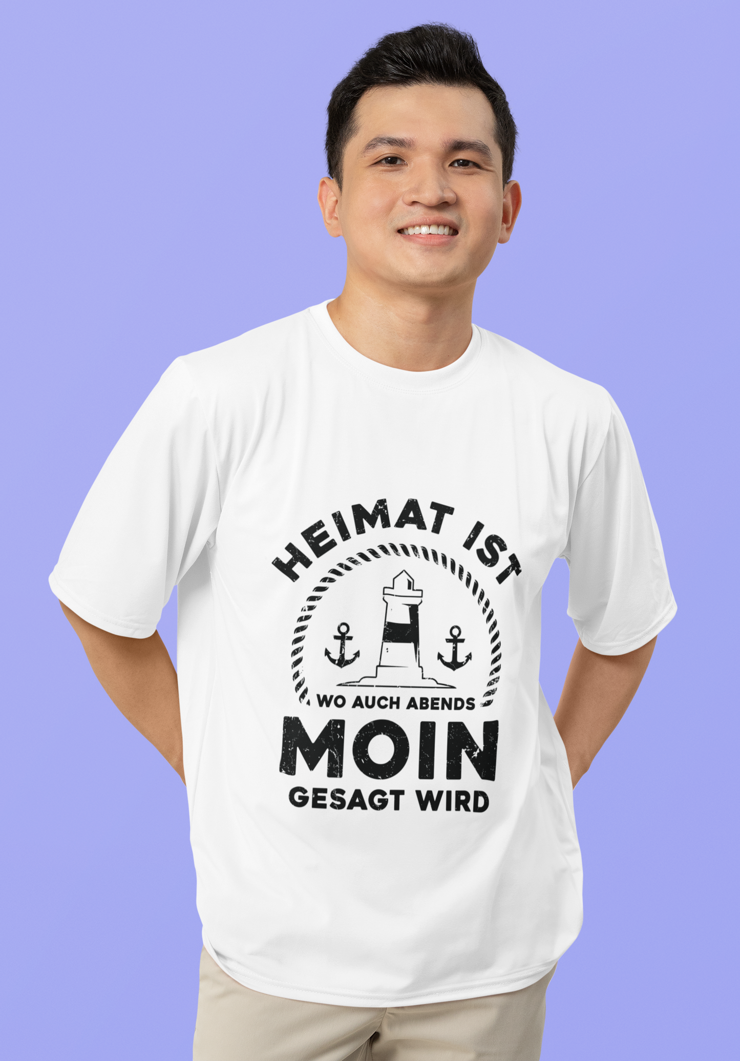 Heimat ist wo auch abends Moin gesagt wird Organic T-Shirt
