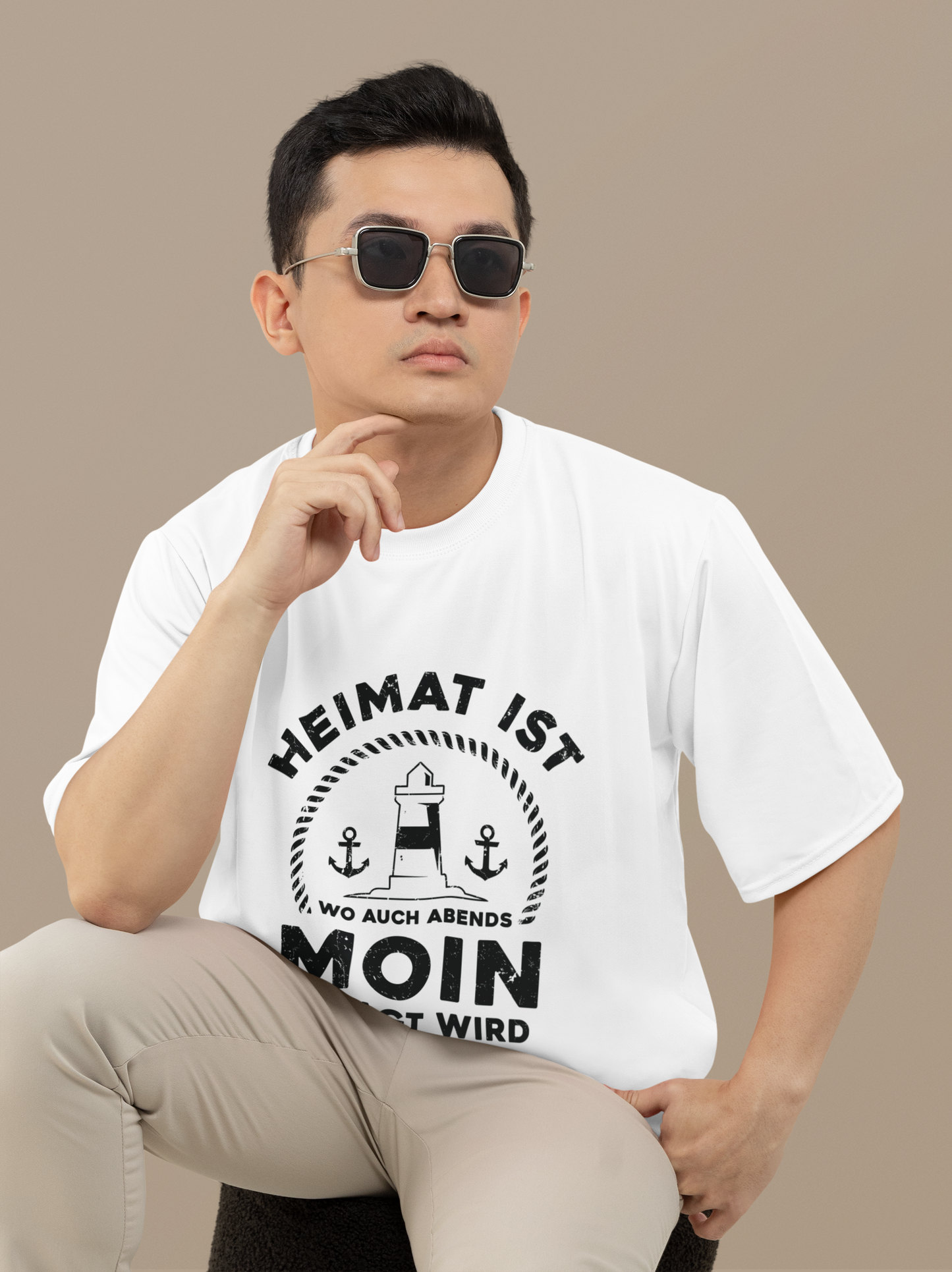 Heimat ist wo auch abends Moin gesagt wird Organic T-Shirt