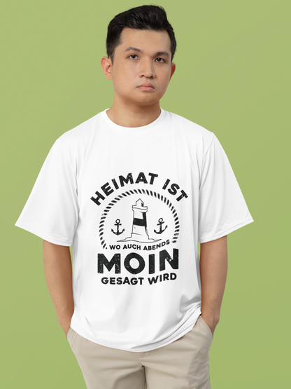 Heimat ist wo auch abends Moin gesagt wird Organic T-Shirt