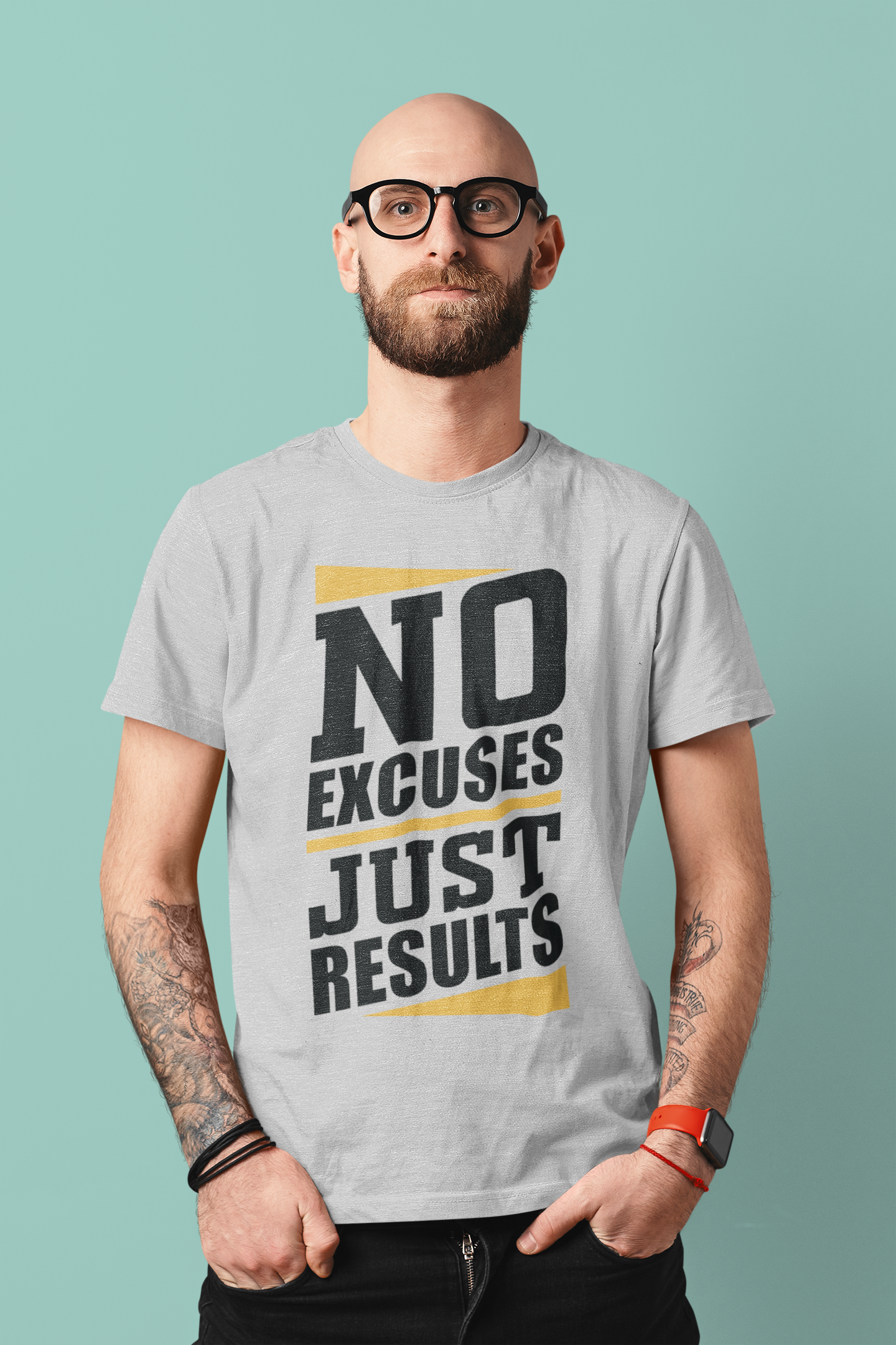 No Excuses T-Shirt – Just Results | Motivations Organic Shirt