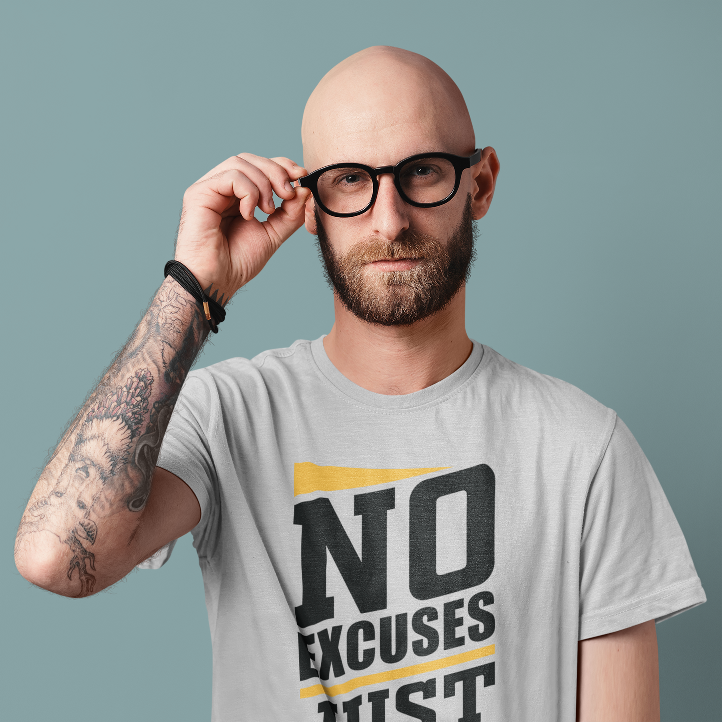 No Excuses T-Shirt – Just Results | Motivations Organic Shirt
