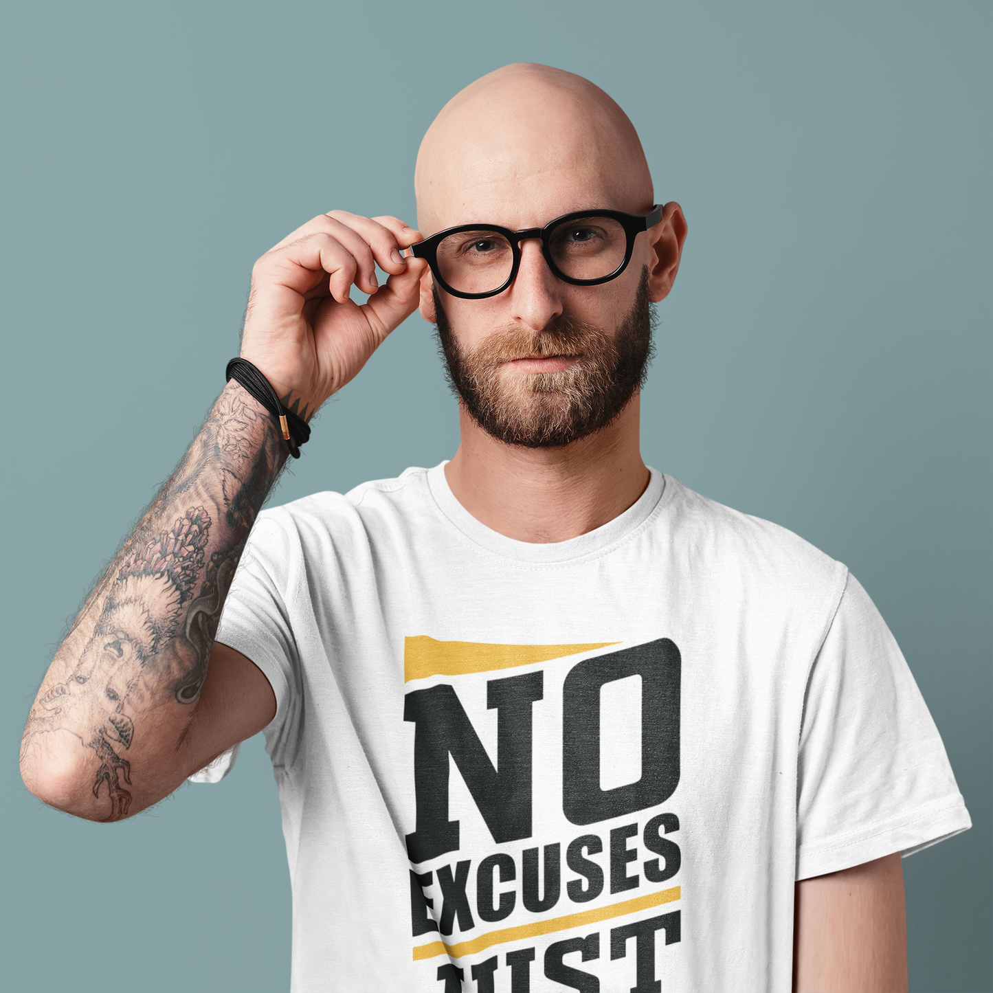 No Excuses T-Shirt – Just Results | Motivations Organic Shirt