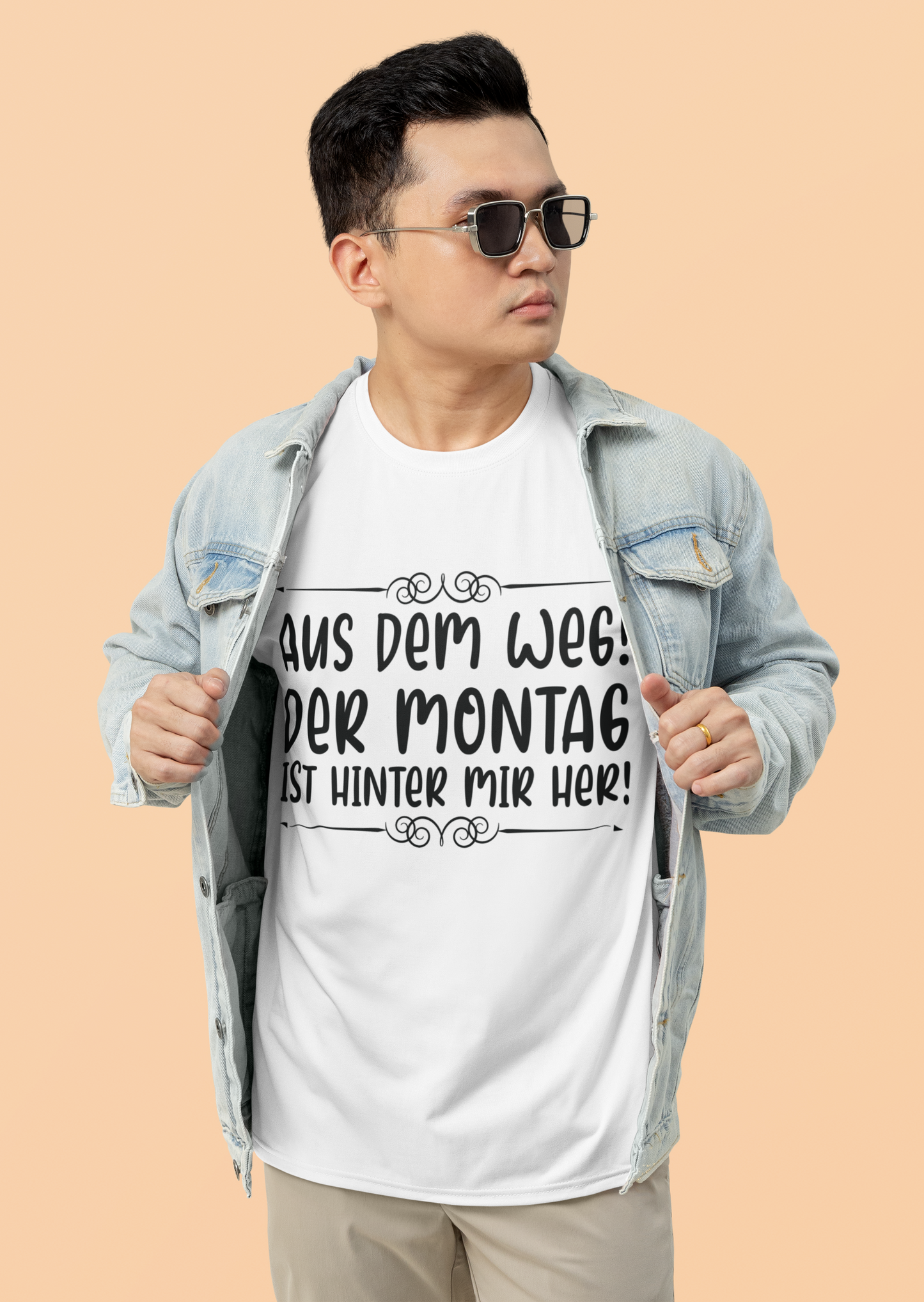Aus dem Weg! Montag ist hinter mir her Organic Shirt