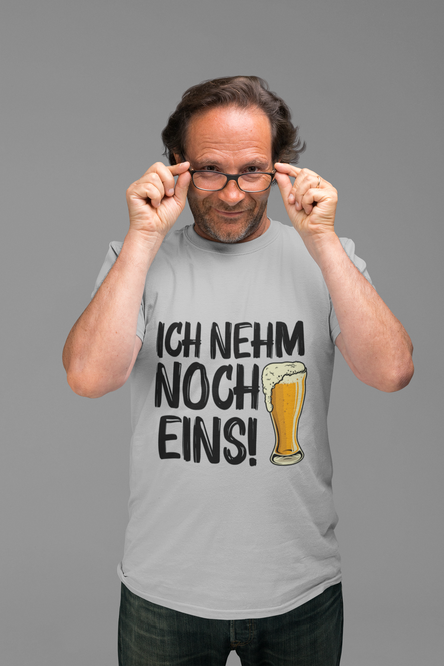 Ich nehm noch eins – Lustiger Bier Spruch Organic Shirt