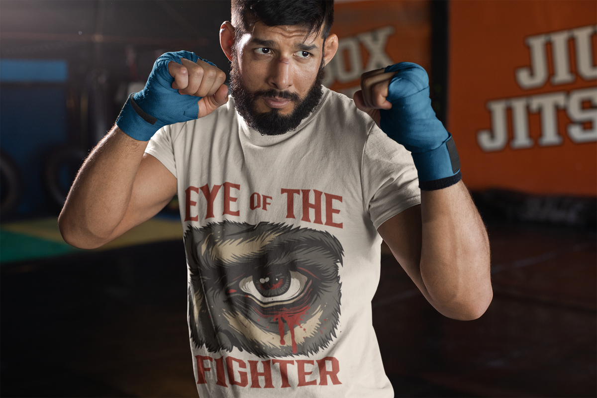 eye of the fighter vacency oversized shirt – intense fighter eye illustration