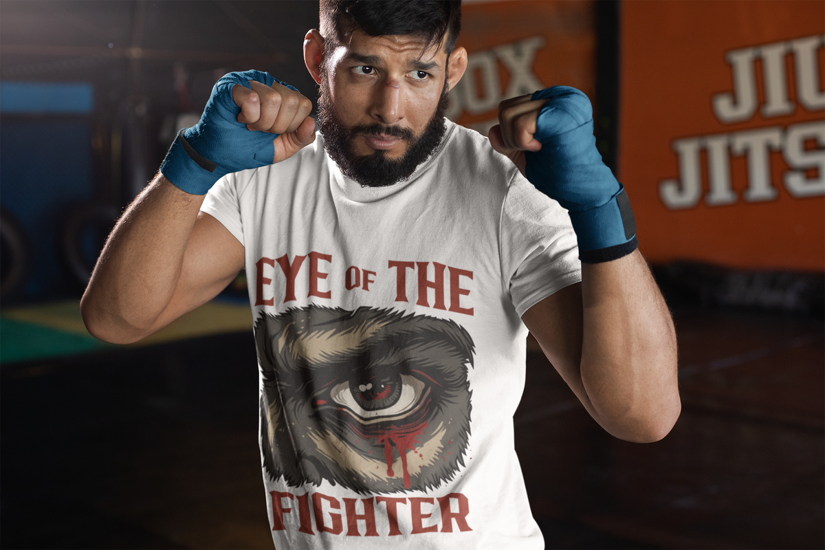 eye of the fighter vacency oversized shirt – intense fighter eye illustration