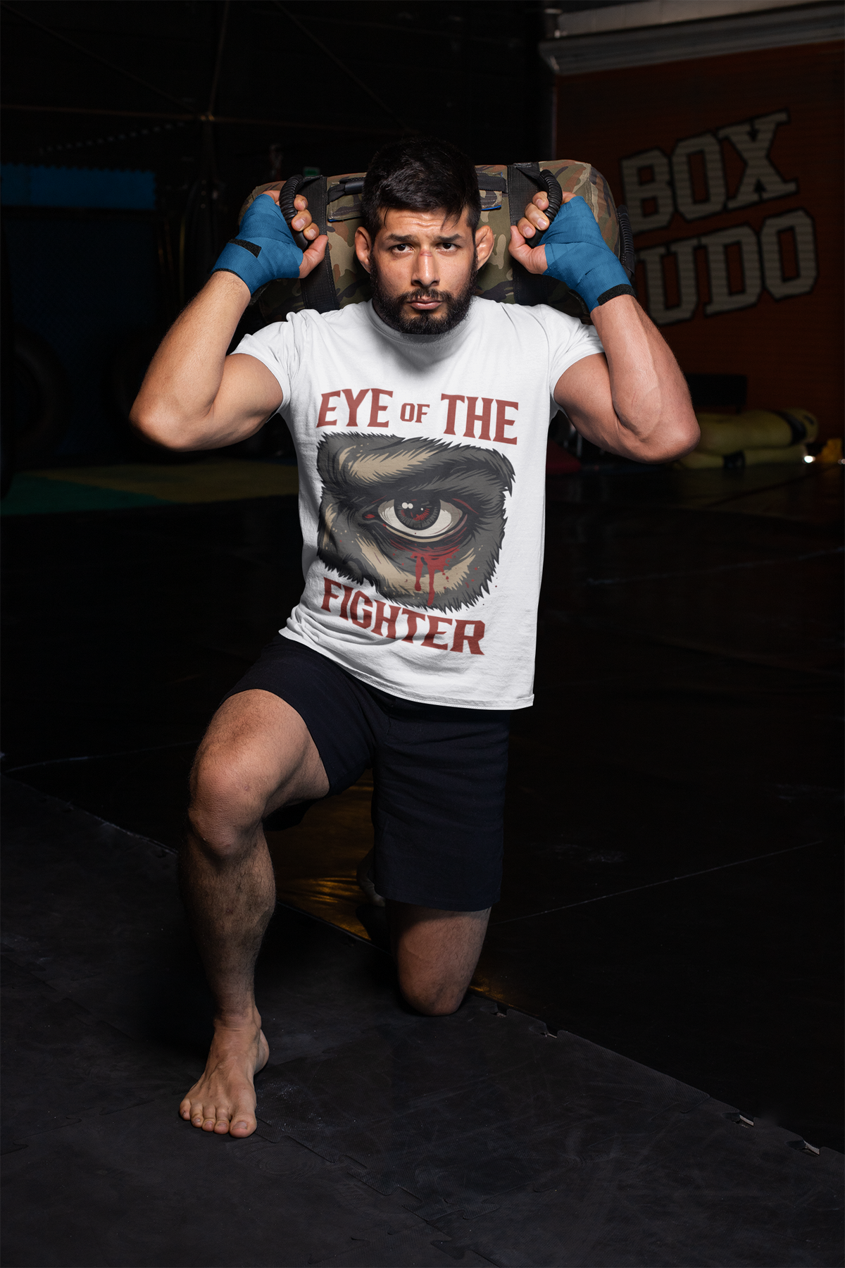 eye of the fighter vacency oversized shirt – intense fighter eye illustration