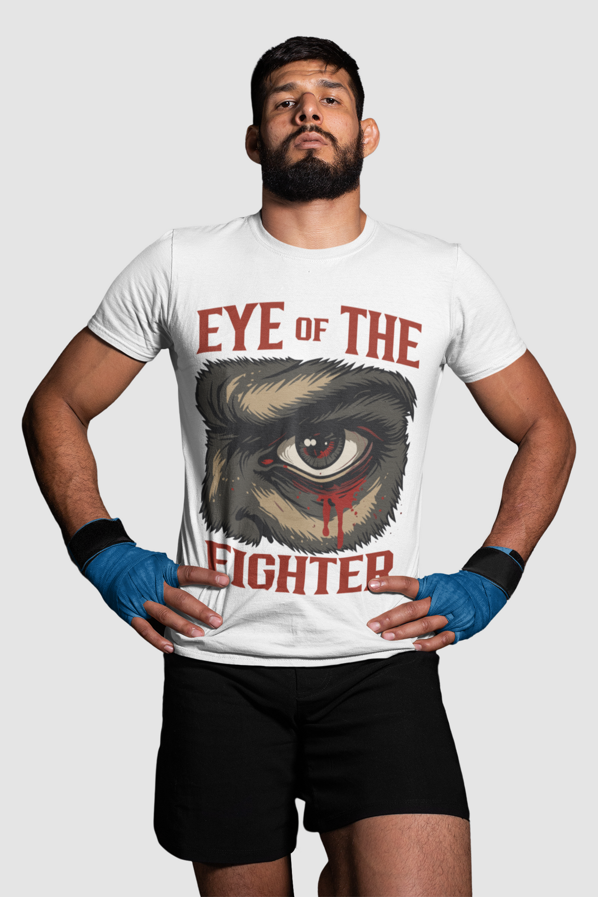 eye of the fighter vacency oversized shirt – intense fighter eye illustration